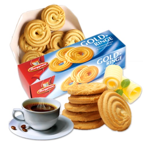 Biscoito Gold Ringe Shortbread Cookie - Borggreve - Importado Alemanha ...