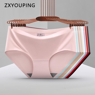 Kit 6 Calcinhas Sem Costura Mulher Seda Gelo Conforto Suave Roupa Interior M-XL Ultra Fina Lingerie