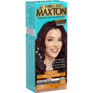 Tinta de cabelo maxton ruiva +descolada acaju púrpura 3.66