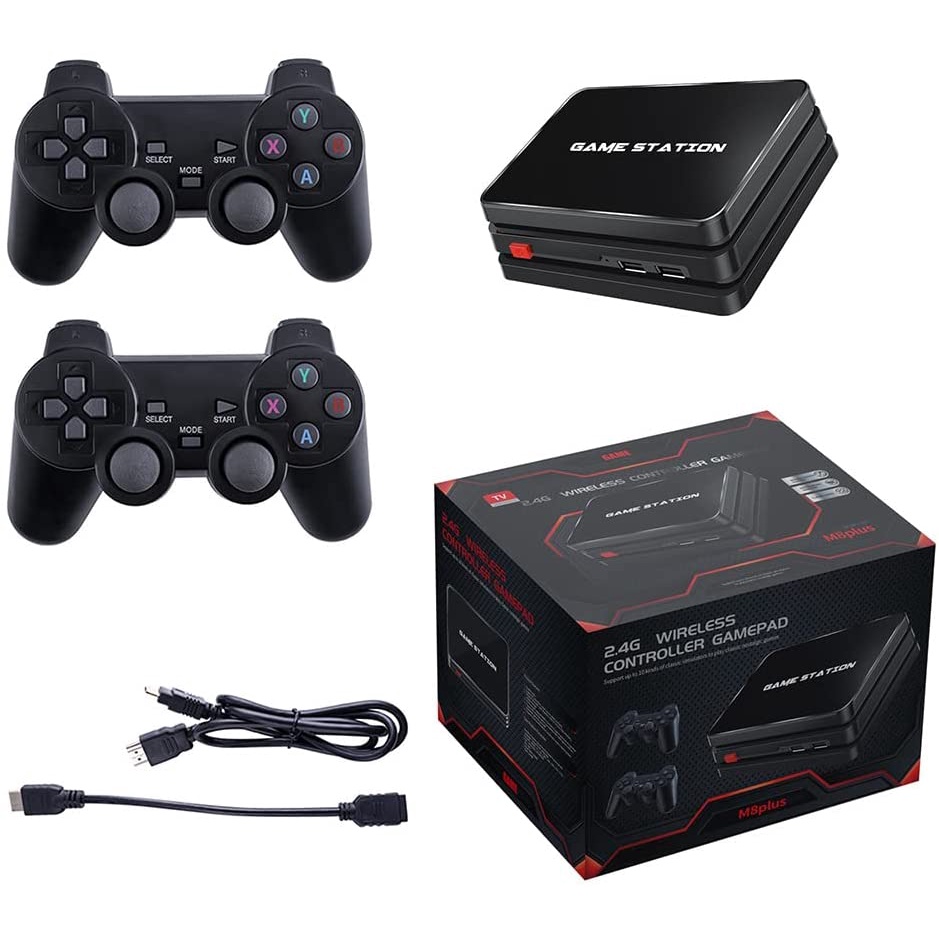 Console de videogame para TV M8 Plus Quad-core, 4K HD embutido em mais de  10000 jogos PS Retro Games, com controlador de jogo para PS1 Gamepad,  64G/10000 games : : Eletrônicos