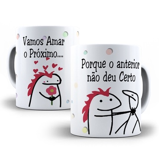 Caneca Meme Flork Paz Amor Positividade 12