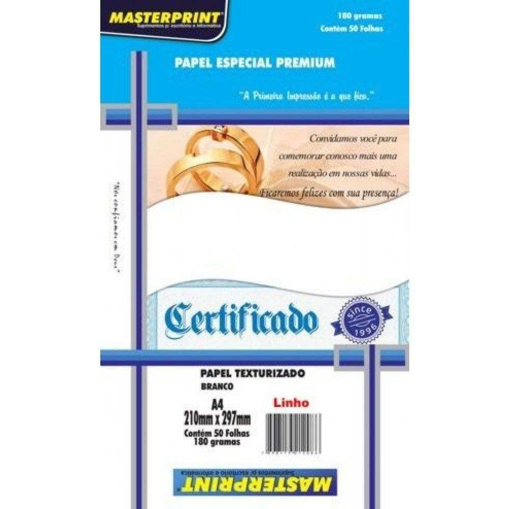 Papel Para Certificado Textura Linho 180g A4 com 50 Folhas | Shopee Brasil