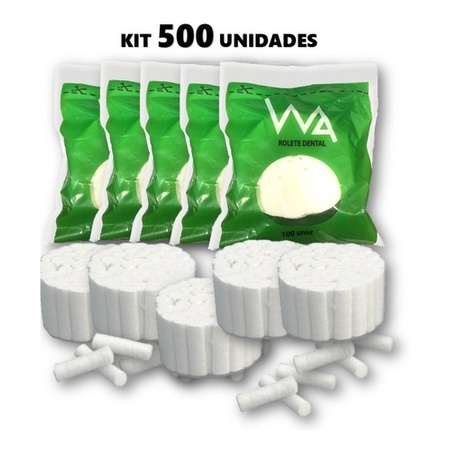500 Unidades Rolete Algodao Wa - 5 Pct 100 Un Cada