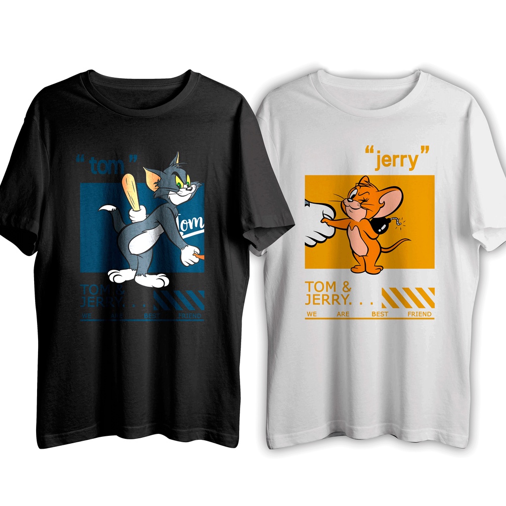 Camiseta Estampada Unissex Tom e Jerry BFF ou casal