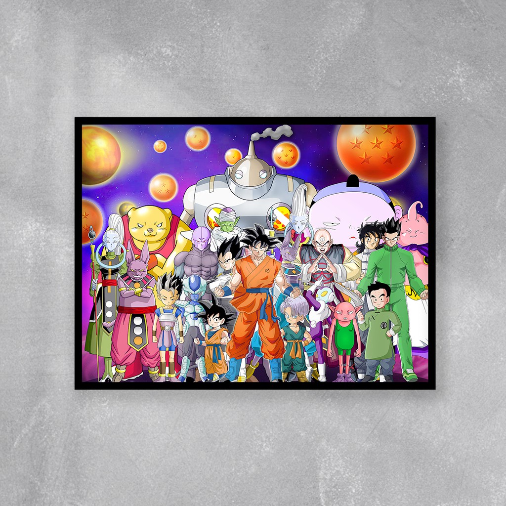 Quadro MDF Dragon Ball Son Goku Super Anime Torneio Sayajin A6