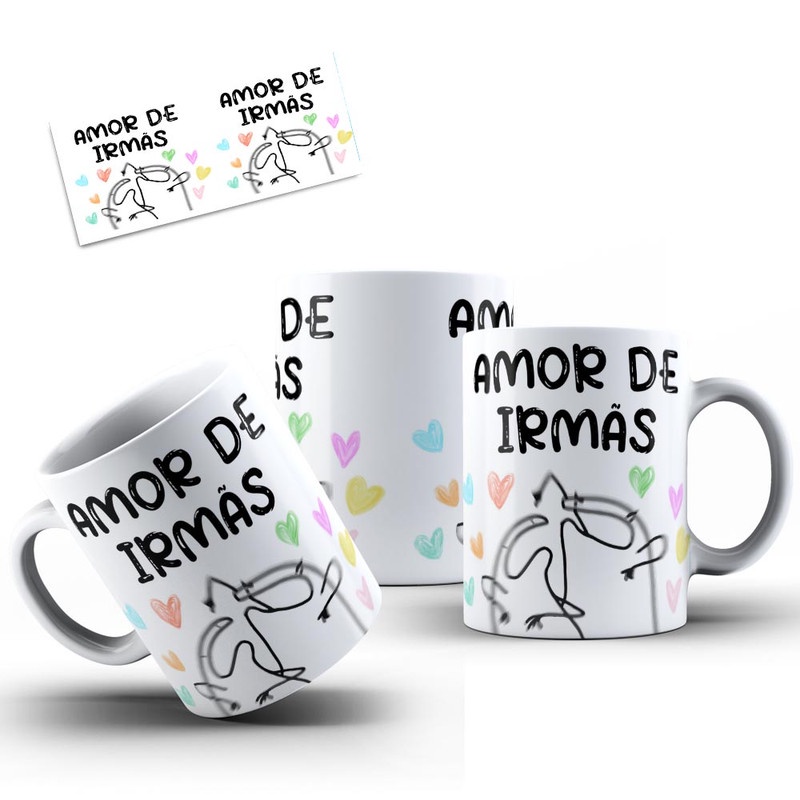 Caneca Flork Meme Personalizada Amor Entre Irmãs Presente