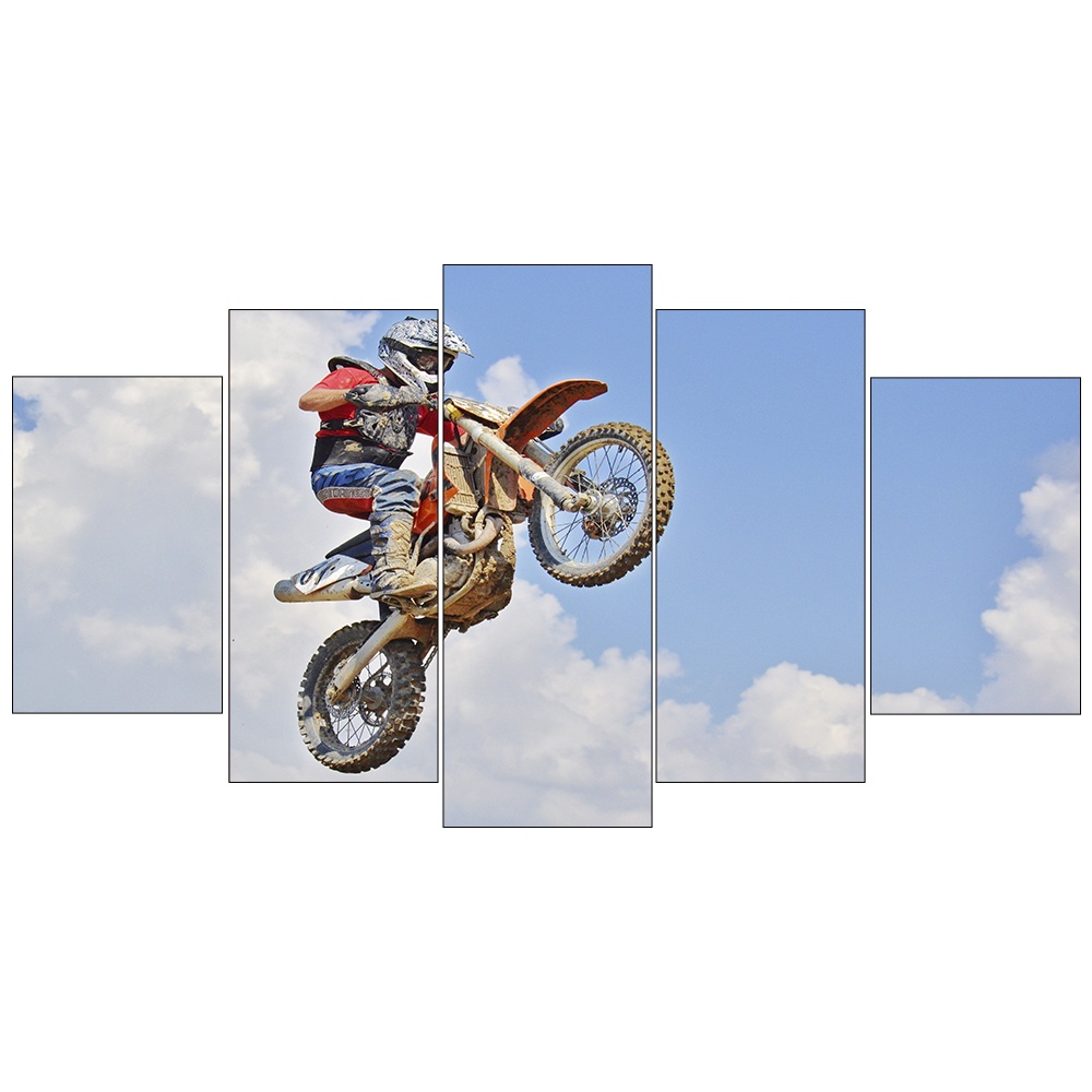 Jogo de quadros mosaico motocross Ktm em Promoção na Americanas