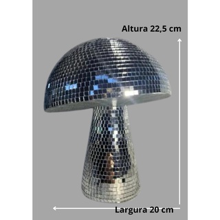 COMO FAZER COGUMELHO ESPELHADO - LUMINÁRIA ESPELHADA DE COGUMELO - MUSHROOM  DISCO BALL 