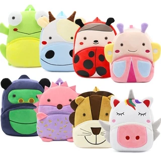 Pelúcia  Para Crianças Mochila infantil animais bolsa infantil pelúcia 3D de desenho animado de animal