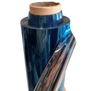 Película insulfilm Prata/Azul 75cm e 1m largura Refletiva Blue 10 para vidros de porta e janelas