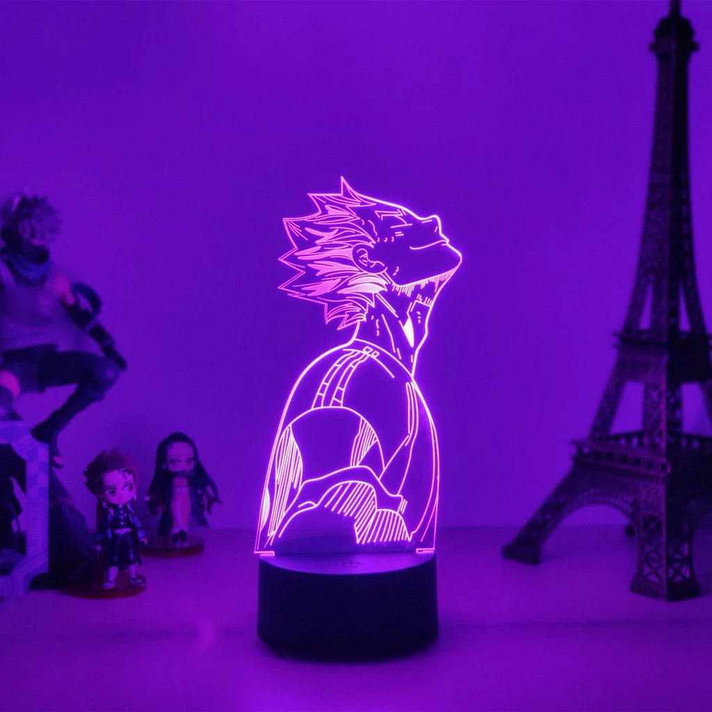 3d Anime Haikyuu Bokuto Lâmpada Led Noturna Jagermeister