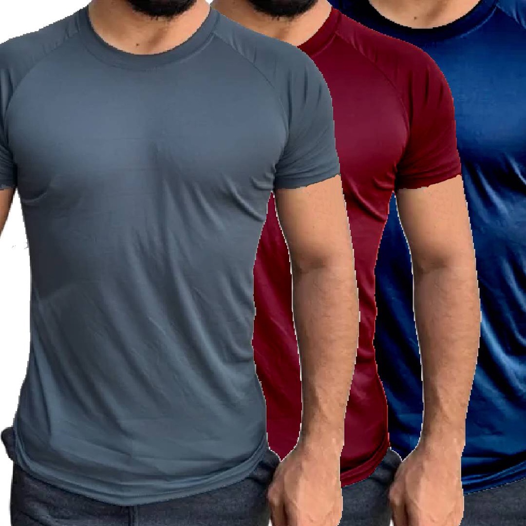 Kit Camisetas Dry Fit Masculina Casual Treino Academia