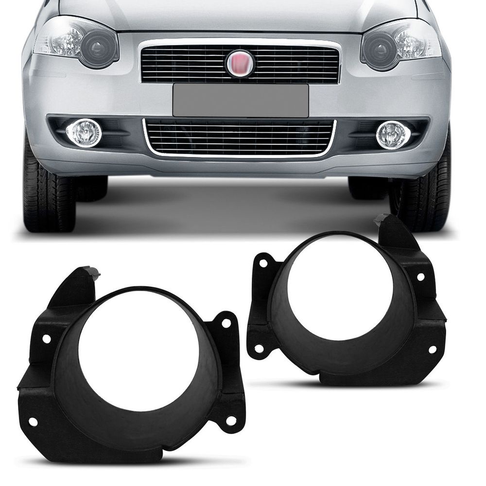 Suporte Farol Milha Palio G4 2008 2009 2010 Preto