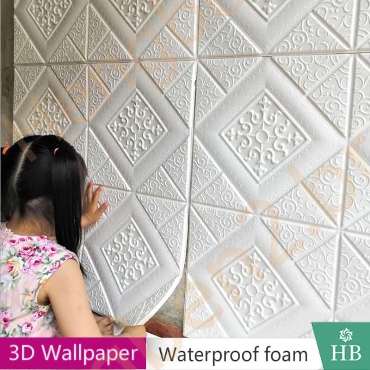 Papel de parede 3d À prova d'água e autoadesivo quarto adesivo Papel de Parede