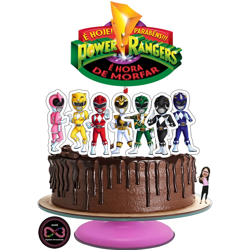 Topo de Bolo - Power Rangers | Shopee Brasil