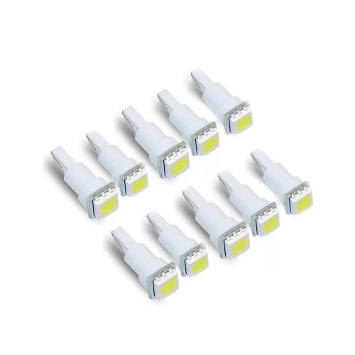 Lâmpada Led Pinguinho T5 Painel Carro Moto Branca 10pcs