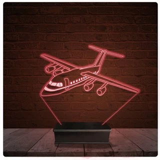 Abajur Luminária Acrílico Led - Jato Embraer Avião 10