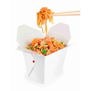 Embalagem Caixa Box Yakissoba Comida Chinesa Delivery - M 850ml - Branca - Delivery