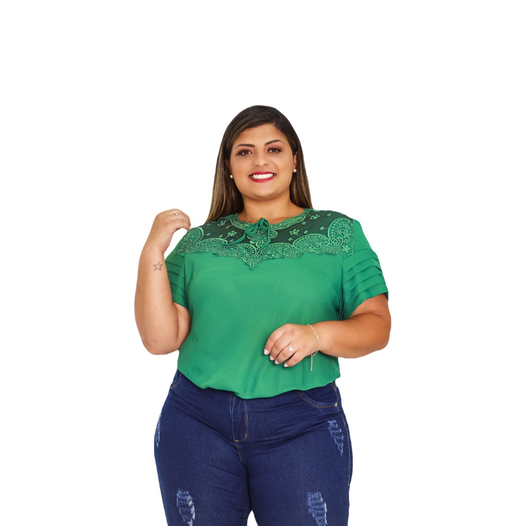 Camisa feminina hot sale plus size