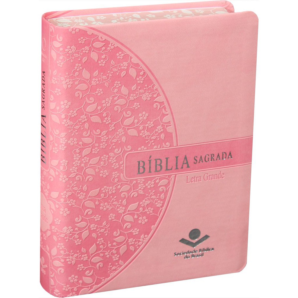 Bíblia Feminina com Letra Grande Linguagem Atual ARA Capa Rosa Luxo ...