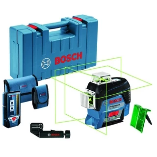 Nível Laser GLL 3-80 CG Bosch 360° Verde 3 Linhas com Receptor LR7 Bluetooth