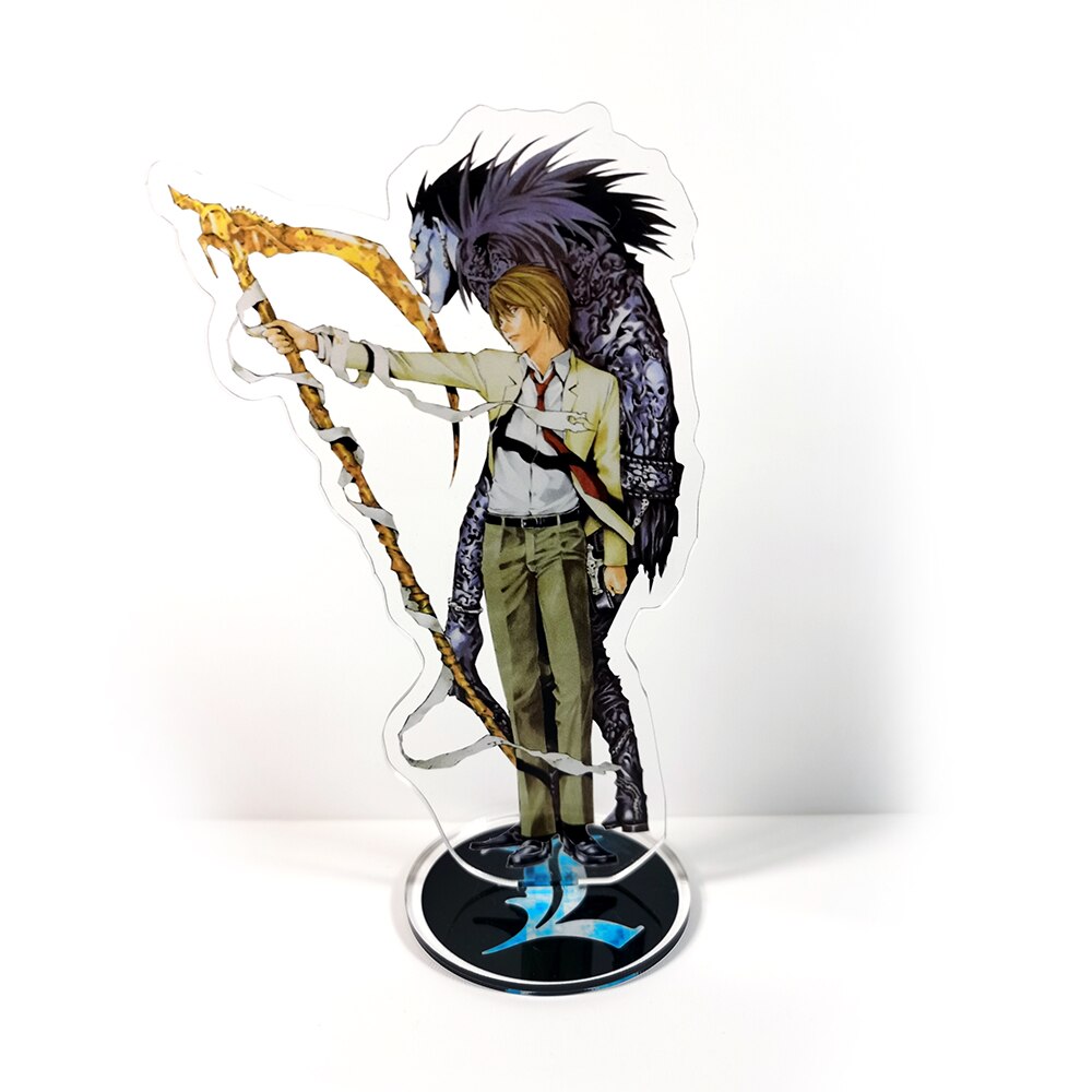 DEATH NOTE-Anime Figura Suporte para Decoração de Mesa, Yagami Light  Acrílico Suportes, MisaMisa, Mikami Teru Personagem, Placa Modelo, Sinal de  Pé