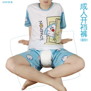 Abdl Doraemon Doraemon Doraemon Doraemon Pijamas Conjunto Homens Mulheres Casais Adultos Calças de Crotch Abertas Casa de Desenho Animado Idosos Roupa de Casa Japonesa de Outono Solta Roupa de Casa Pijama de Algodão Puro Pode Vestir Roupa de Confinamento 