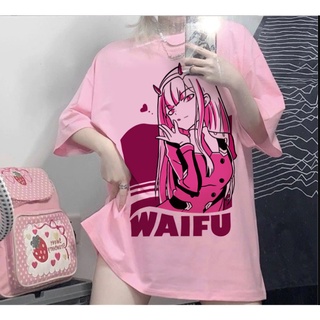 Camiseta ALGODÃO preta Anime Zero Two Darling in the Franxx