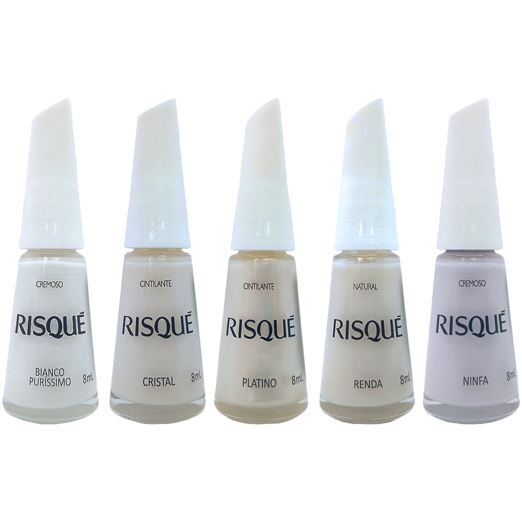Kit Esmalte Risque P/ Francesinha C/ 5 Un de 8 ml | Shopee Brasil