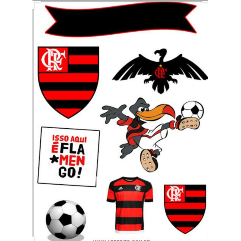 Topper de Bolo Flamengo, Produto Masculino Flamengo Nunca Usado 37191734