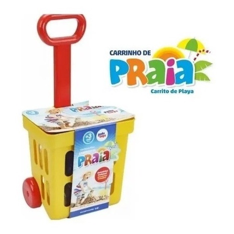 Jogo de Praia Carrinho Feira Infantil Kit 10pcs Bel Brink na