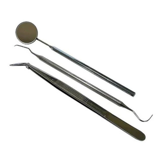 Kit Clínico - Sonda Exploradora N5, Pinça Clinica E Espelho