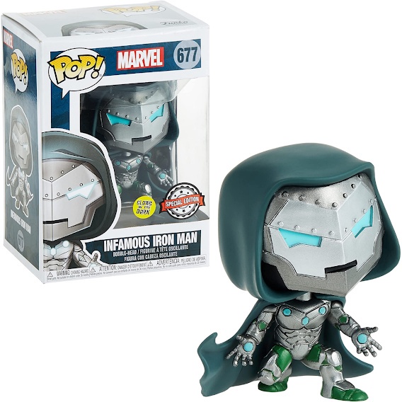 Funko Pop! Marvel Infamous Iron Man 677 Brilha No Escuro Faz a Boa!