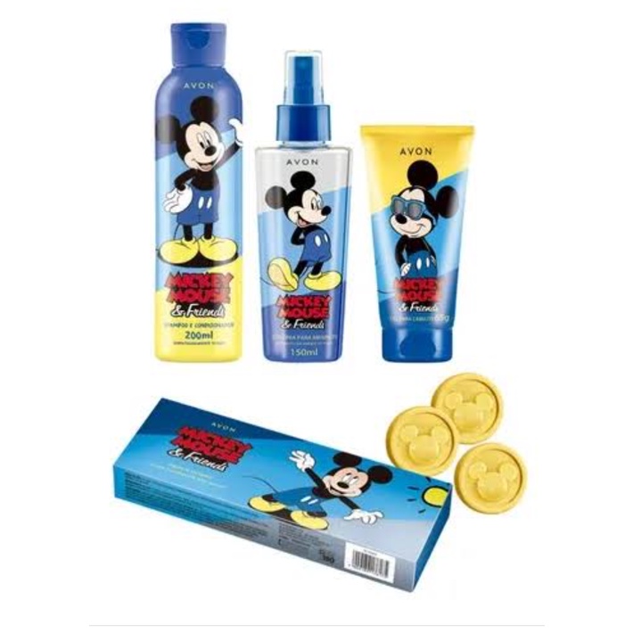 Kit Disney Mickey Mouse Avon Colonia Shampoo Gel Mais Sabonete Shopee Brasil