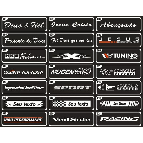 Faixa Parabrisa Tuning Personalizado Adesivo Automotivo