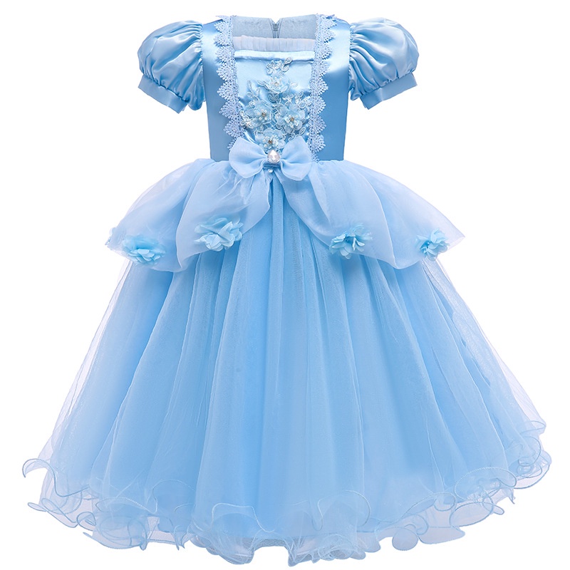 Vestido da Princesa Cinderela Infantil com Led - Festivo Festas