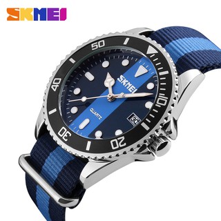 SKMEI 9133 Relógios De Nylon Casual De Quartzo Para Homens 30ATM À Prova D