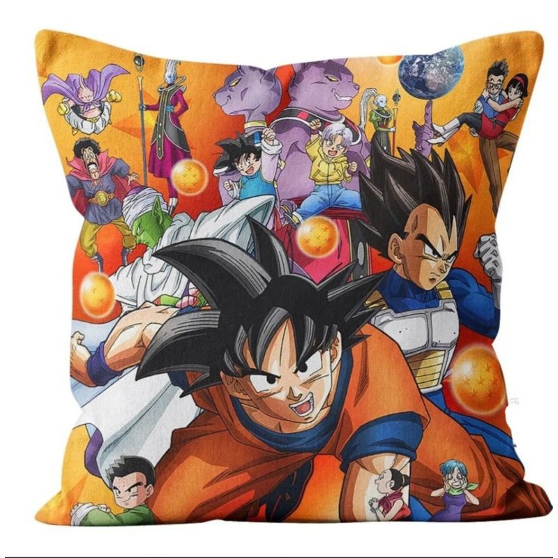 Dragon Ball Z - Almofada Saiyajins - Esferas 40x40cm - Zona Criativa