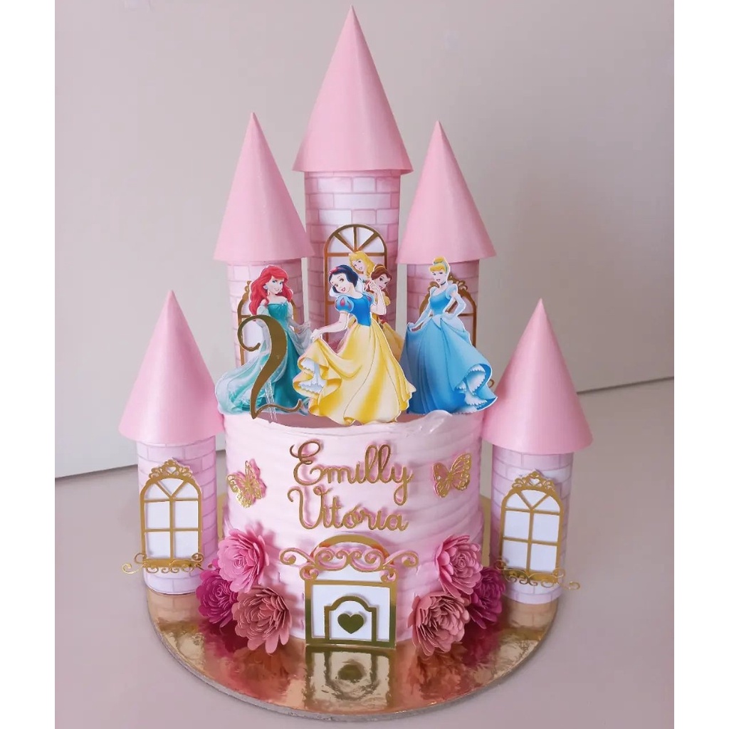 Topo de bolo  Princess crafts, Disney princess crafts, Princess party