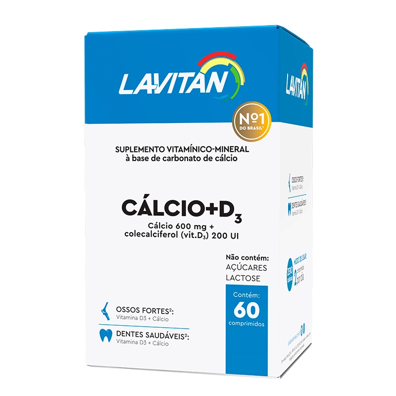 Lavitan Cálcio com Vitamina D3 - 60 comprimidos - Ação antioxidante ...