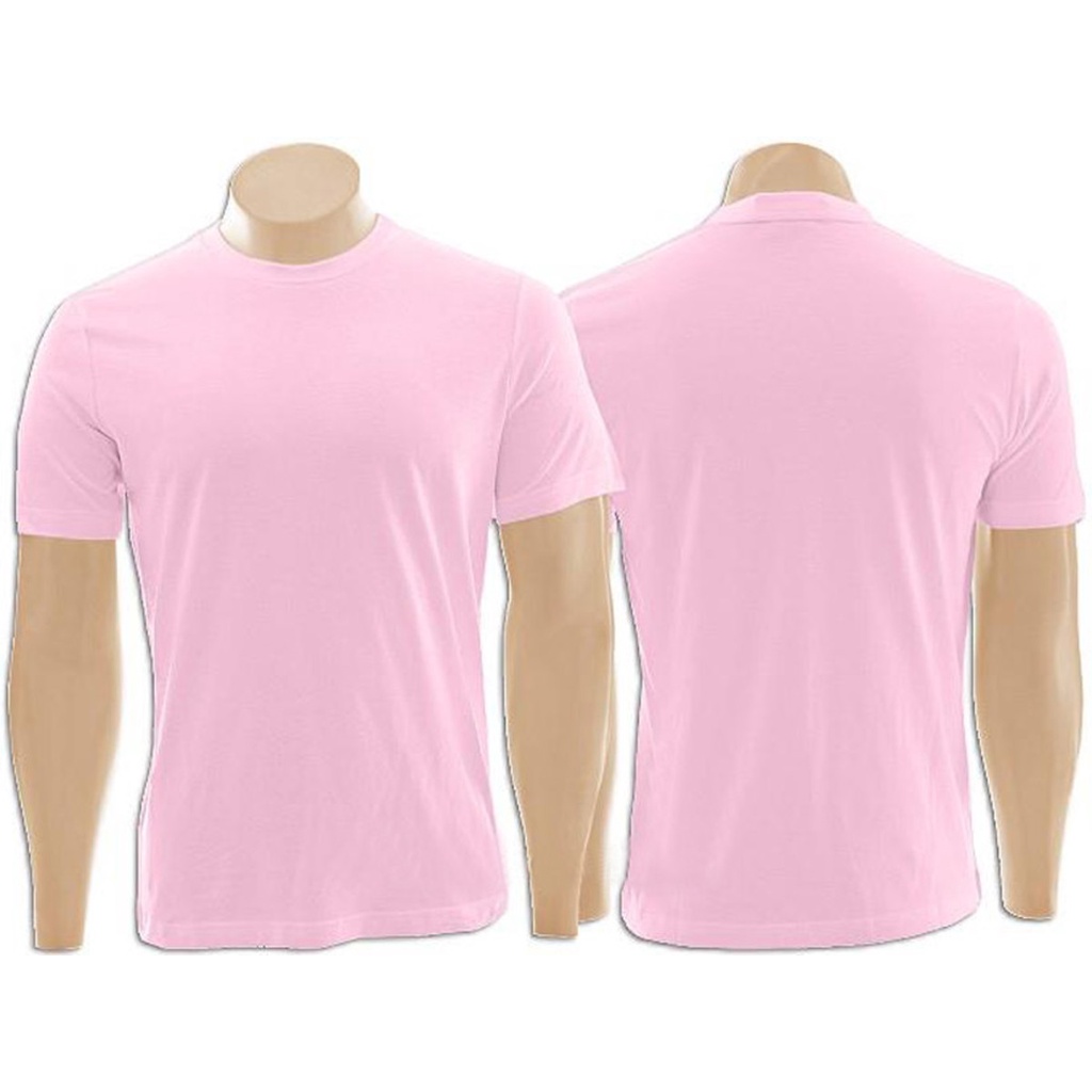 Camiseta Rosa Lisa 100% Algodão Masculina - Atacado de Camisetas