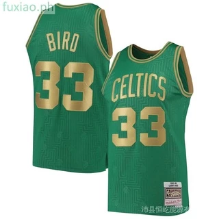 Camisa Nba Masculina Boston Celtics # 33 Retrô Verde Larry Bird CNY 6Oia