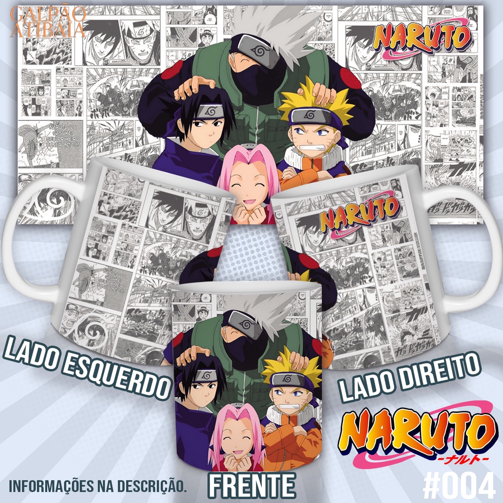 Caneca Naruto kakashi Sasuke Sakura - DYMC