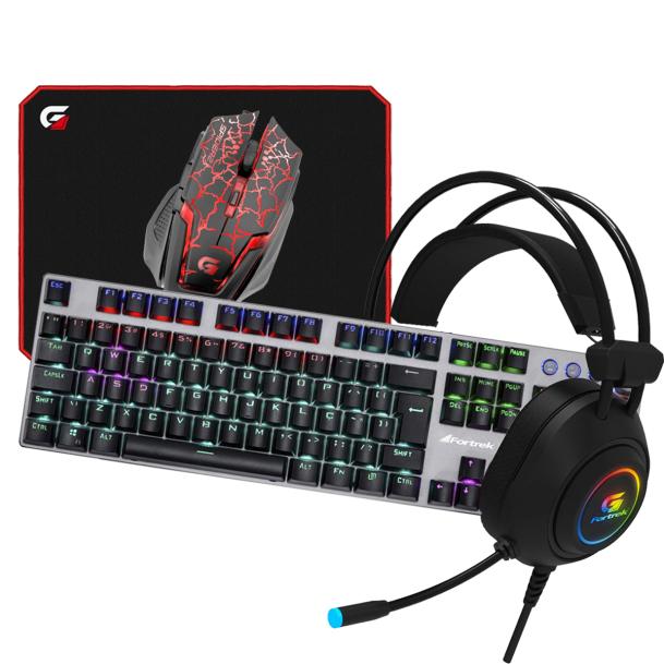 Kit Gamer Teclado Mouse Headset Mouse Pad - OEX Game Combo Argos