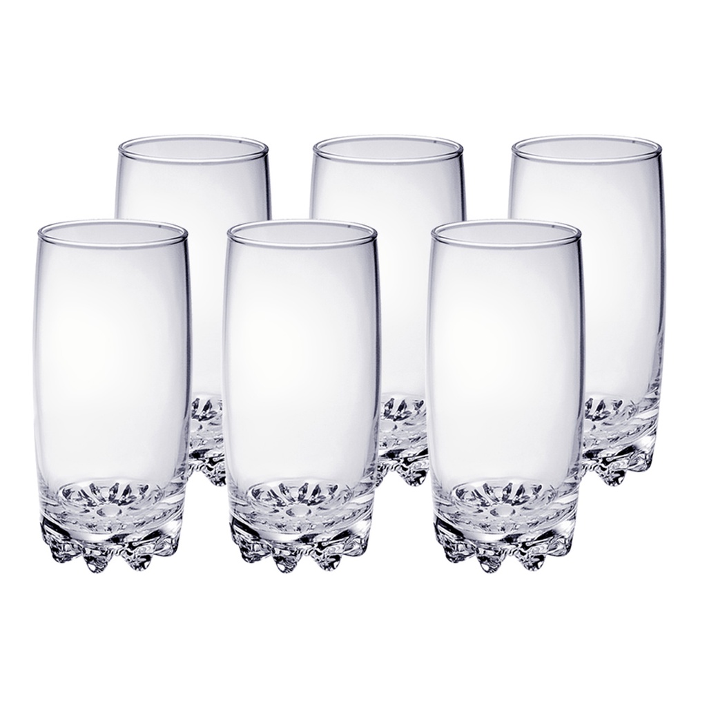 Jogo de 6 Copos Altos 385ml Sylvana Pasabahçe