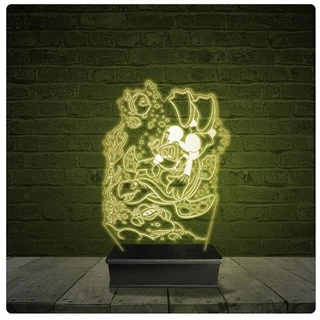 Led Luminária Acrílico Abajur - Mickey Tartaruga