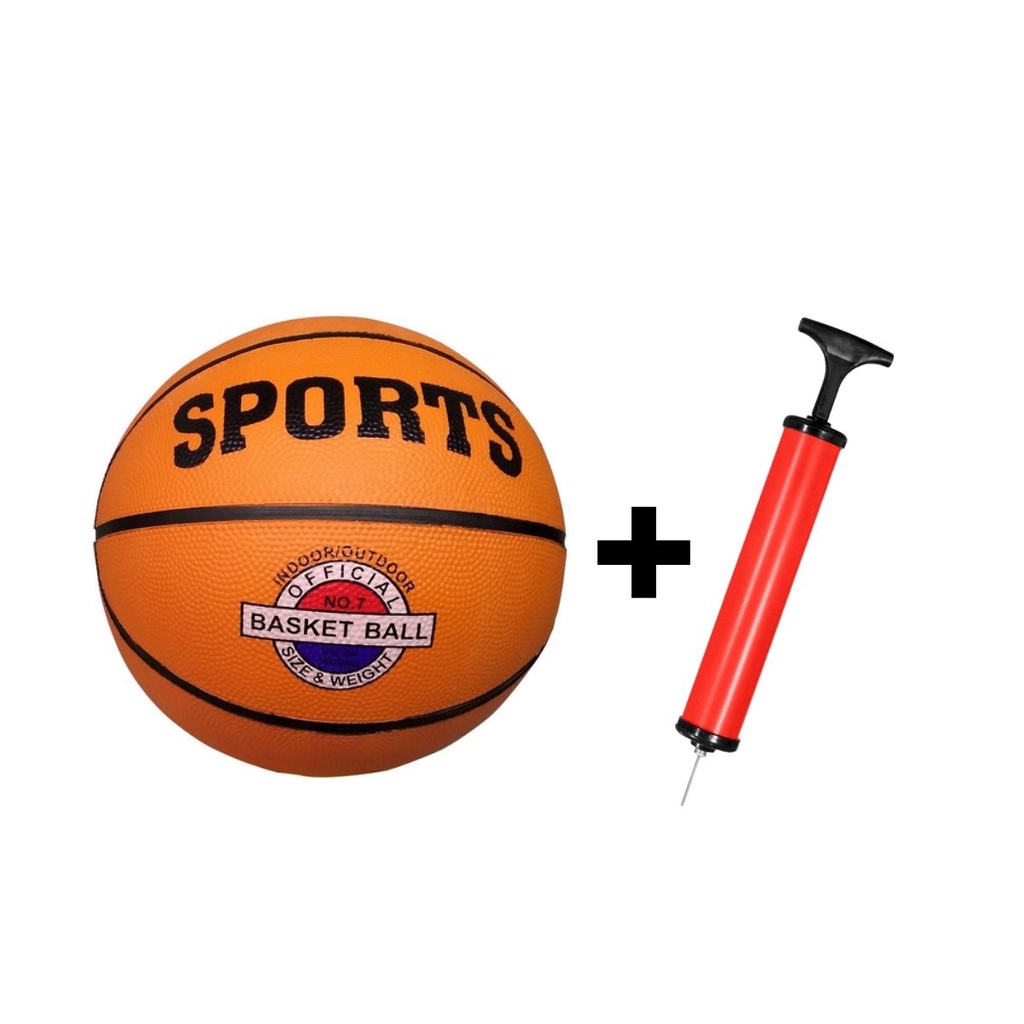 Bola Basquete Spalding Tf-50 Tamanho 7 E Bomba De Encher