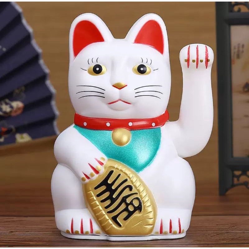 Gato Da Sorte Manekineko Grande Branco ou Dourado Shopee Brasil