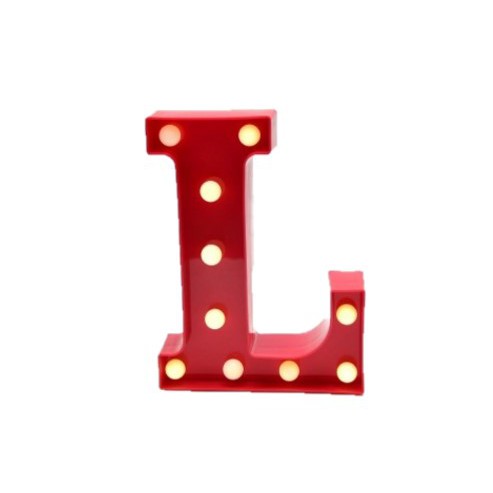 Luminária Decorativa Led 3d Letra L Vermelha 22cm | Shopee Brasil