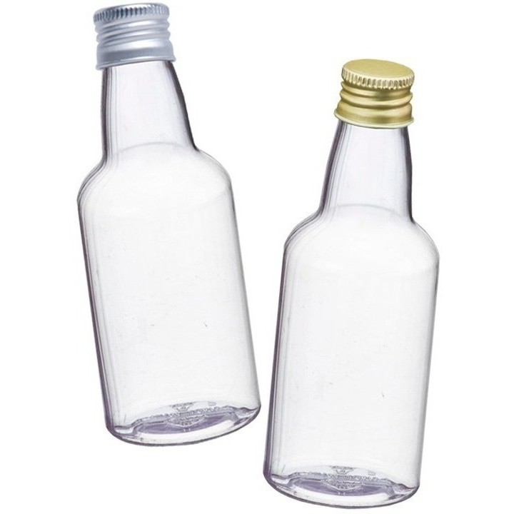 50 Peças Mini Garrafinha de Agua PVC 50ML Batizados e para Lembrancinha em Festas e Decorações